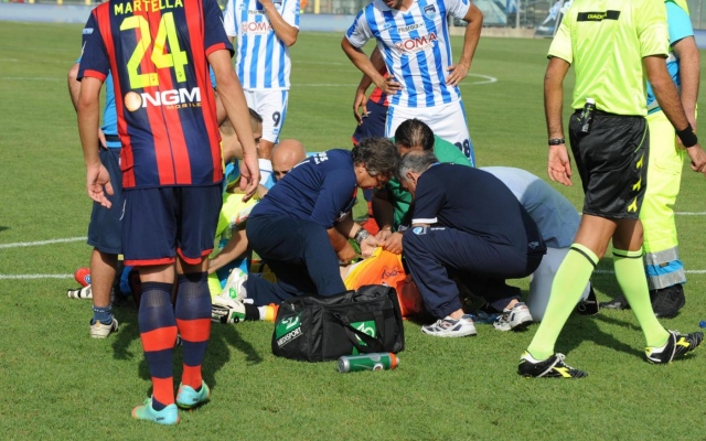 CROTONE – PESCARA 1-4: Grande paura per il portiere Secco