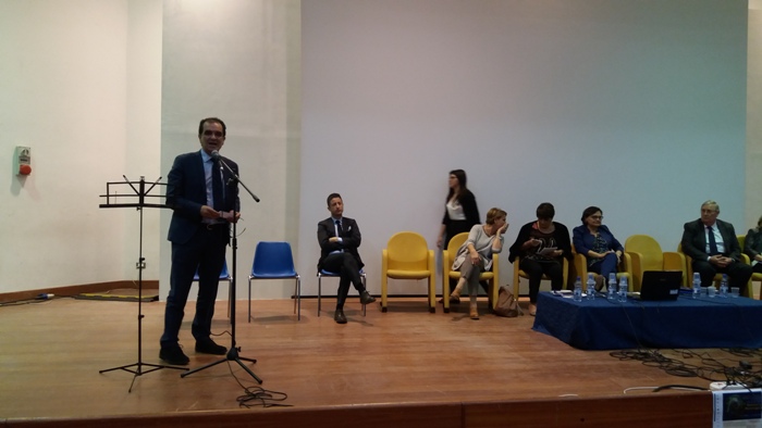 Il presidente della Provincia Enzo Bruno all’inaugurazione della XIV edizione di Progetto Gutenberg