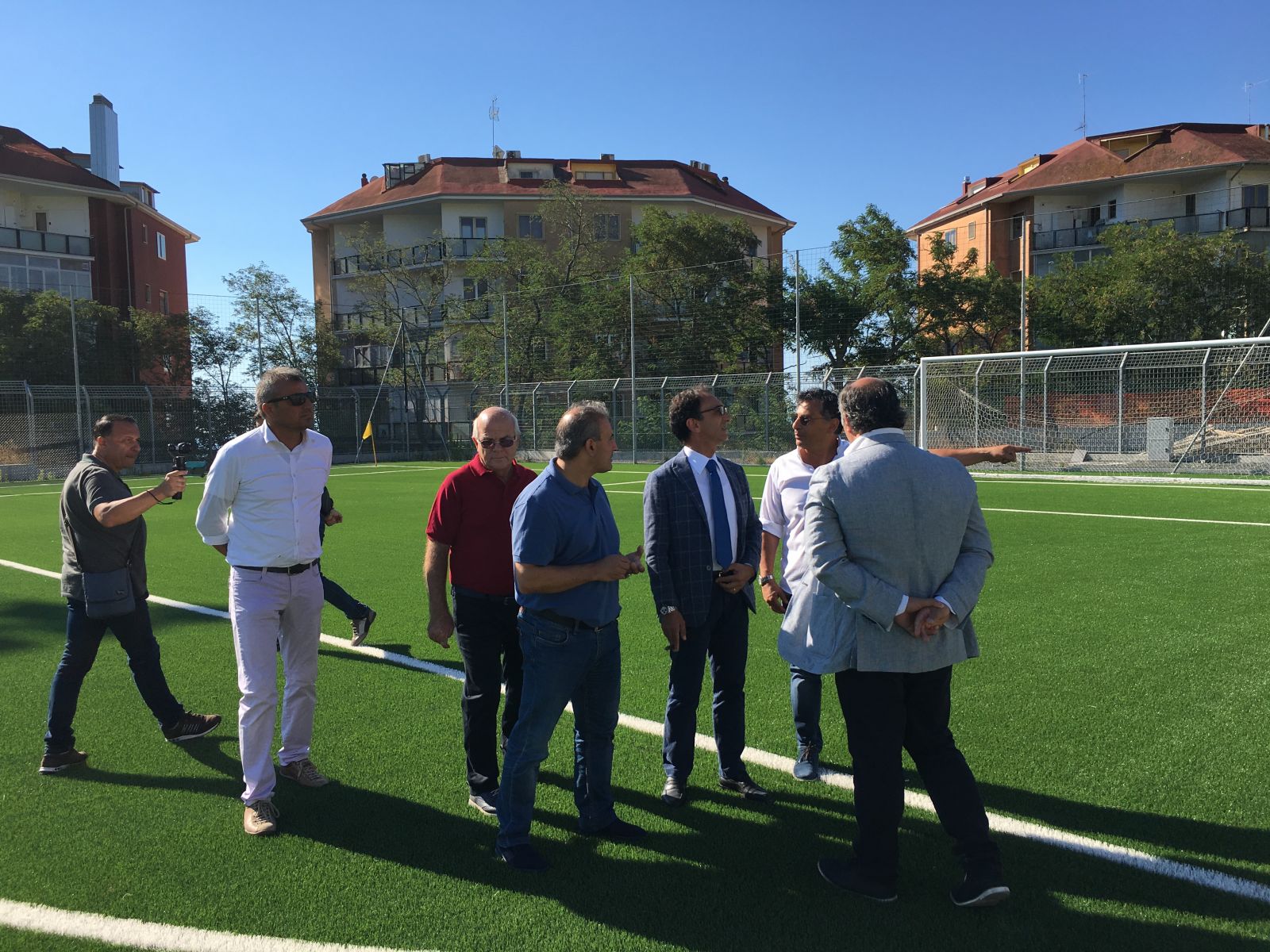 Comune di Catanzaro, sopralluogo del sindaco sul cantiere dello stadio