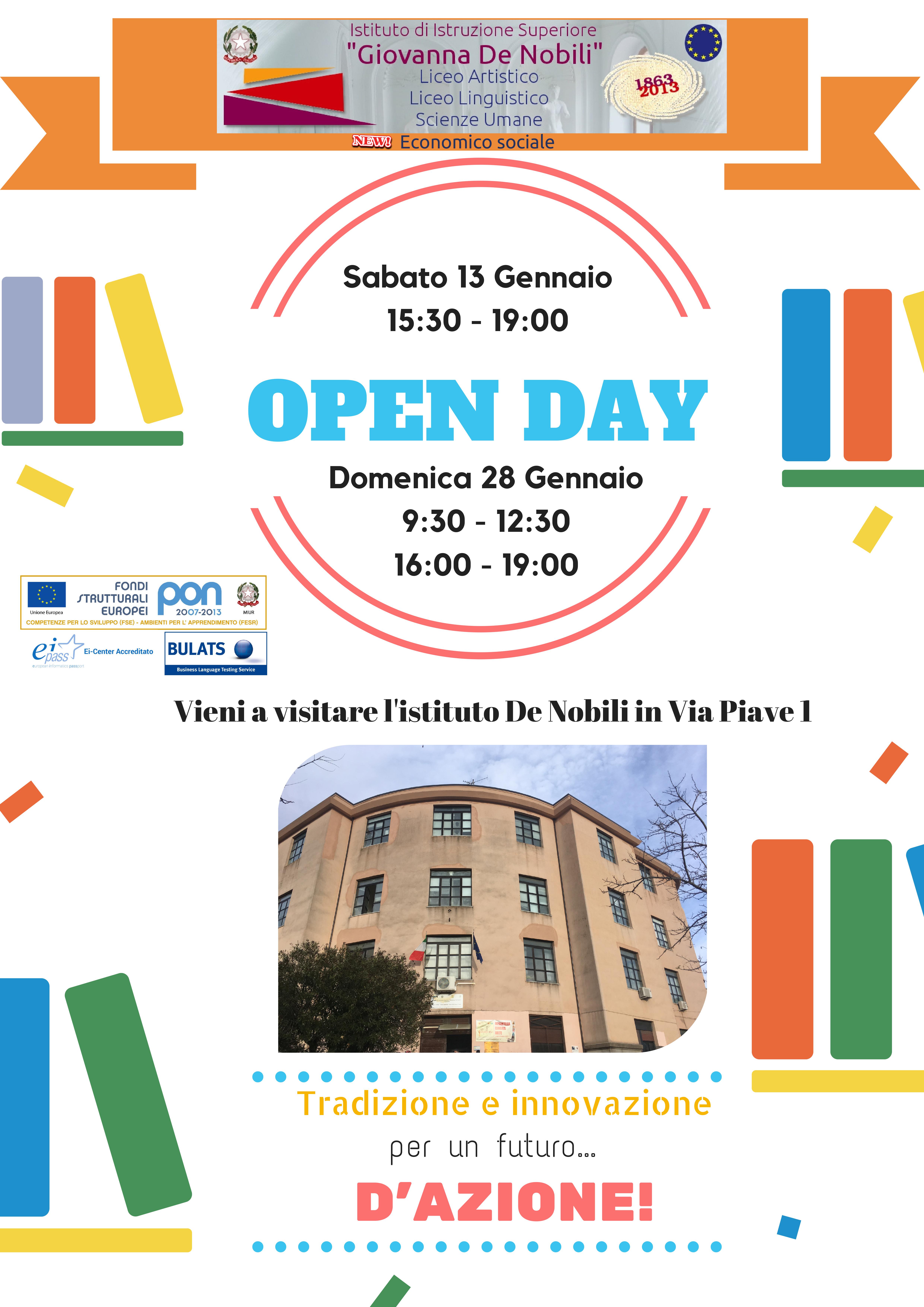 Domani Open Day all’Istituto di Istruzione Superiore ‘Giovanna De Nobili” di Catanzaro