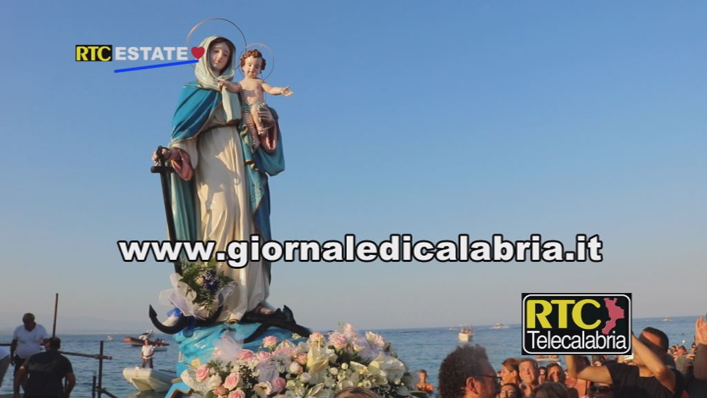 Soverato, in migliaia per la festa in mare per la Madonna di Porto Salvo (Servizio RTC)