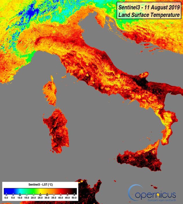 Caldo: temperature fino a 51 gradi in Puglia, 42 gradi a Lamezia Terme