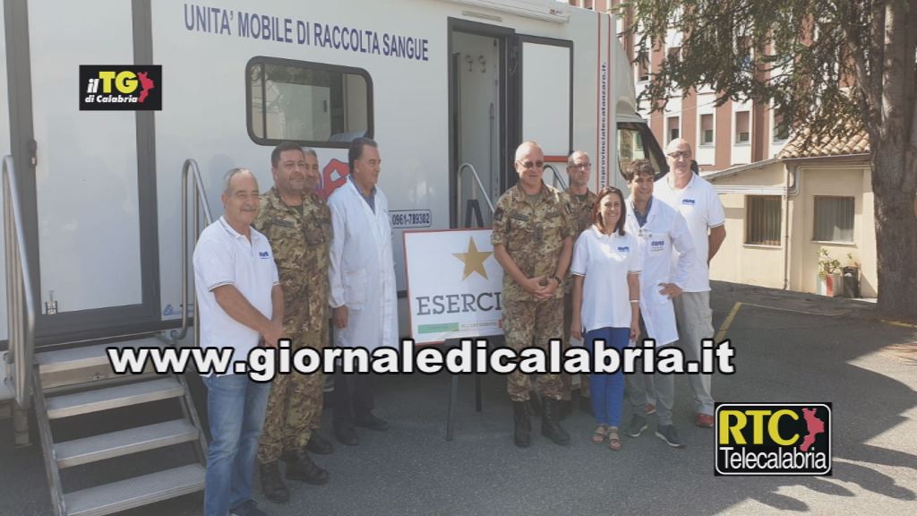 Esercito Calabria ed Avis Catanzaro ancora insieme per promuovere la donazione del sangue