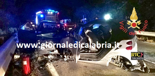 Nocera Terinese, incidente stradale nella notte, 3 feriti