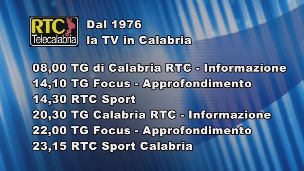 “Oggi su RTC Telecalabria”, la prima Televisione regionale della Calabria