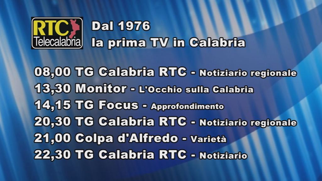 RTC, la prima Televisione della Calabria: guarda la programmazione di oggi Venerdì 20 dicembre