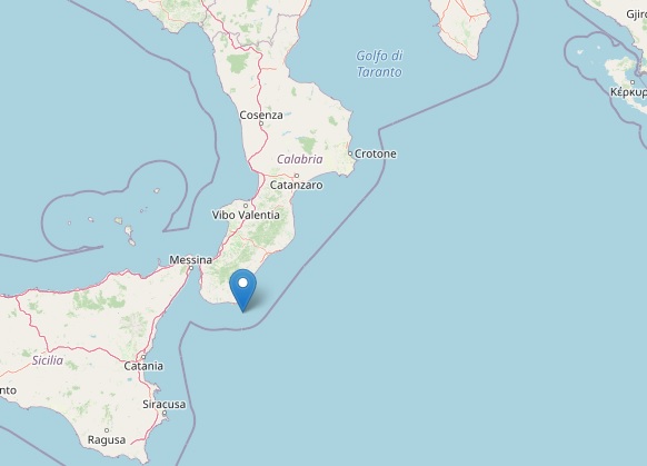 Scossa di terremoto magnitudo 3 a largo della costa sud della Calabria