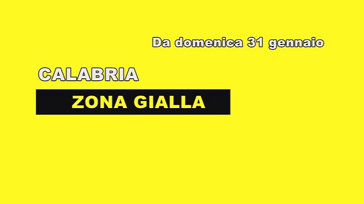 Arrivata la conferma, la Calabria è “zona gialla”