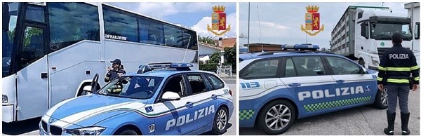 Dal 19 al 25 luglio la Campagna  denominata “Truck & Bus” con mirati controlli ad autobus e mezzi pesanti