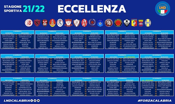 Calcio/ Presentati i calendari di Eccellenza e Promozione della stagione 2021-22