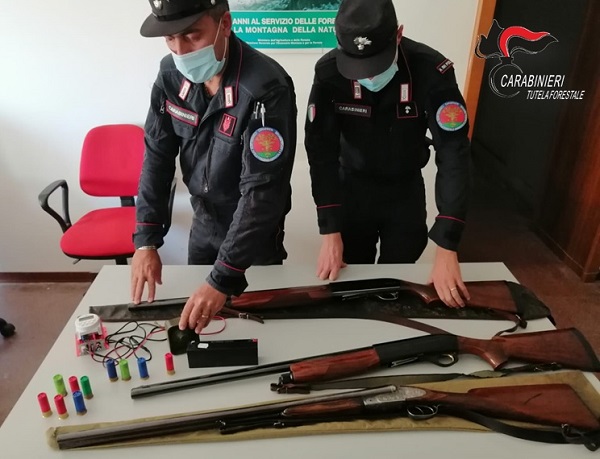 Controlli antibracconaggio dei Carabinieri, 5 denunce nel lametino