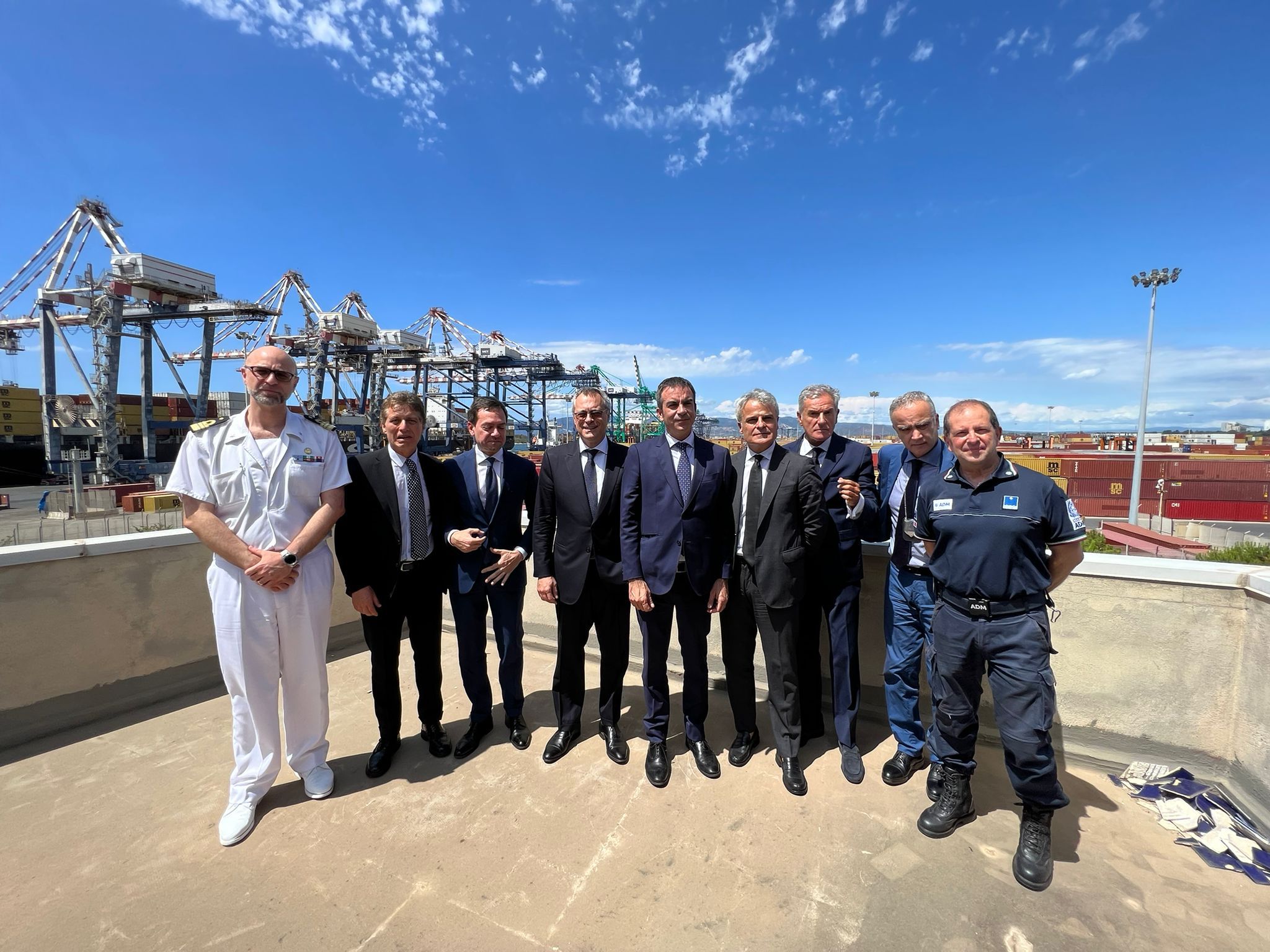 Il presidente di Confindustria  Bonomi ha visitato il porto di Gioia Tauro