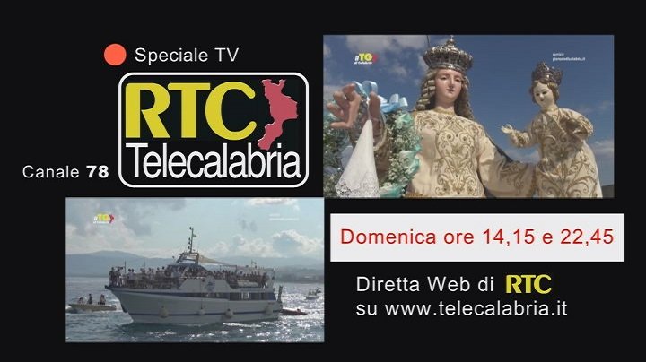 Domenica 7 agosto Speciale TV di RTC sulla processione in mare della Madonna di Porto Salvo di Catanzaro