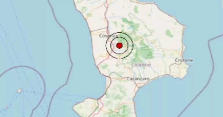 Sciame sismico in provincia di Cosenza, 7 scosse in poco più di un’ora. Avvertite anche in provincia di Catanzaro