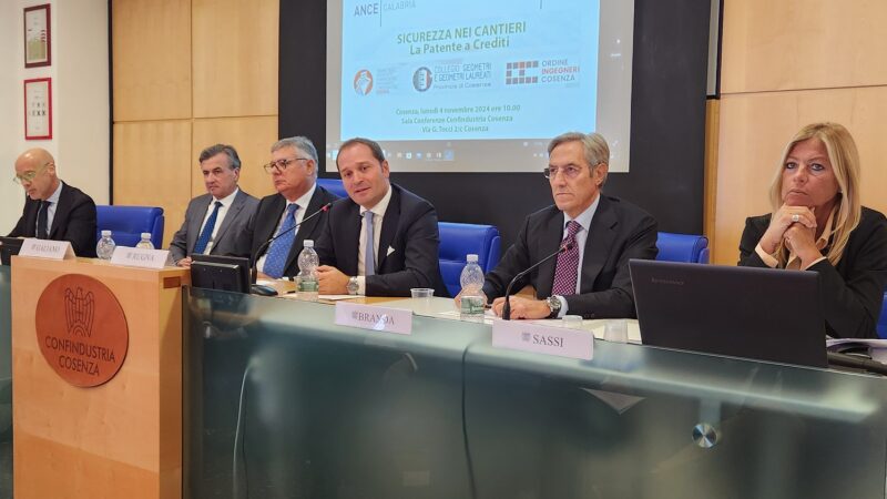 Sicurezza nei cantieri, a Cosenza un seminario di Ance